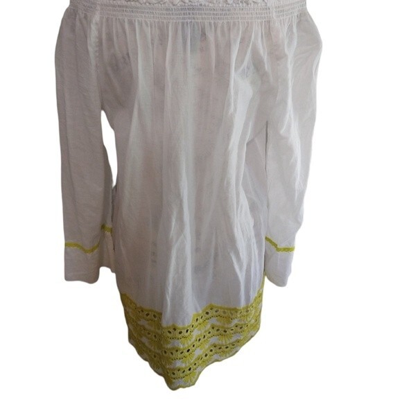Inc international embroidered top size 6 boho cottage core peasant white - Picture 4 of 7